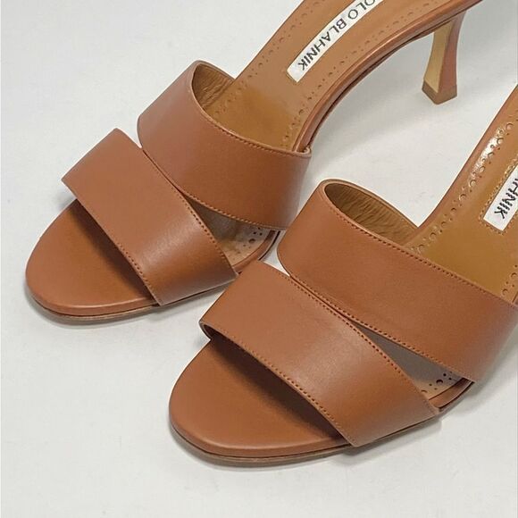 Manolo Blahnik Iacopo Leather Mules size 36.5 - Picture 5 of 11